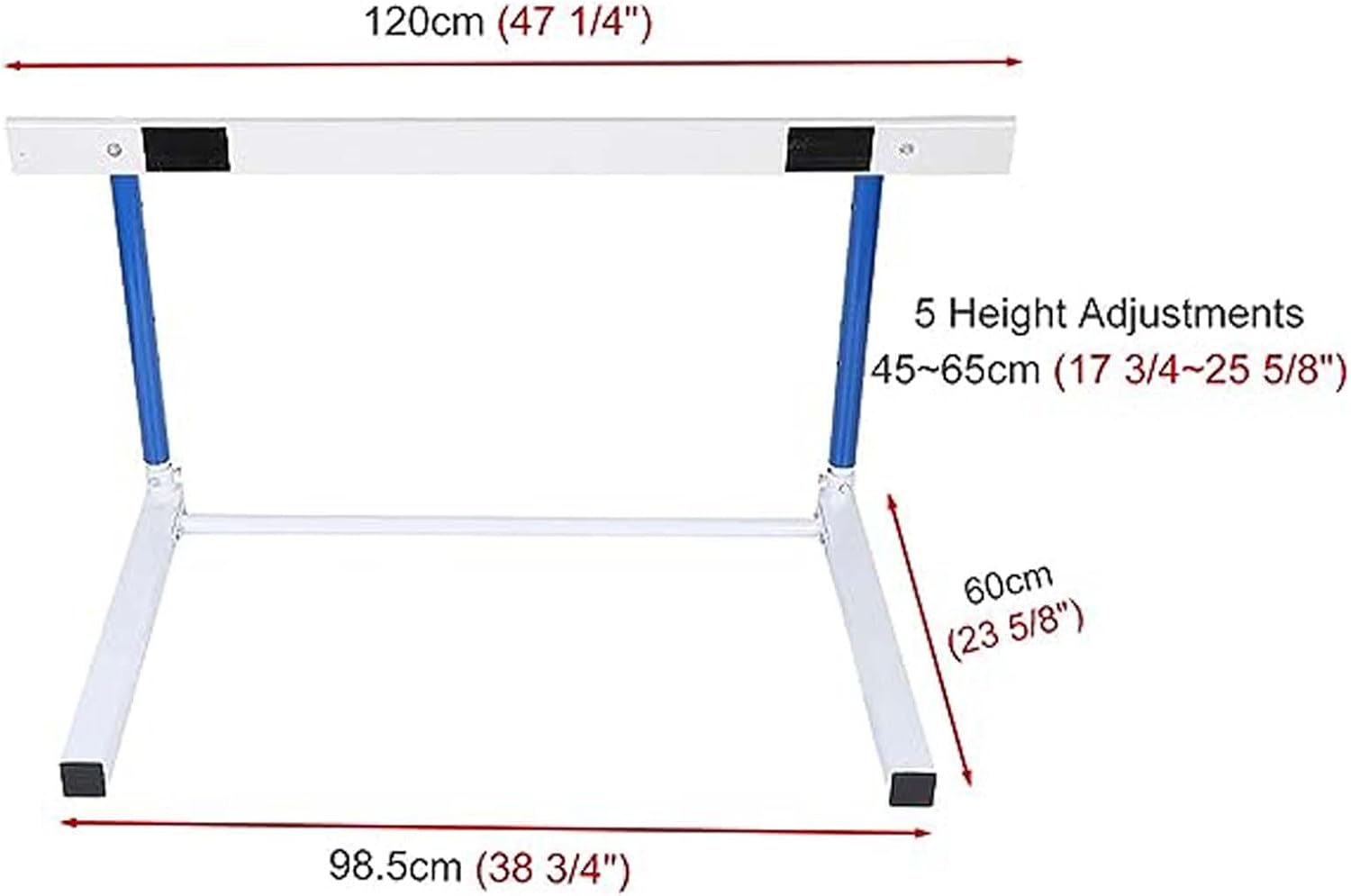 Height Adjustable Track & Field Hurdles, Sport Speed Hurdles Training Equipment for All Ages, Obstacle Courses and Drills Jumping Bar (1pc 76)