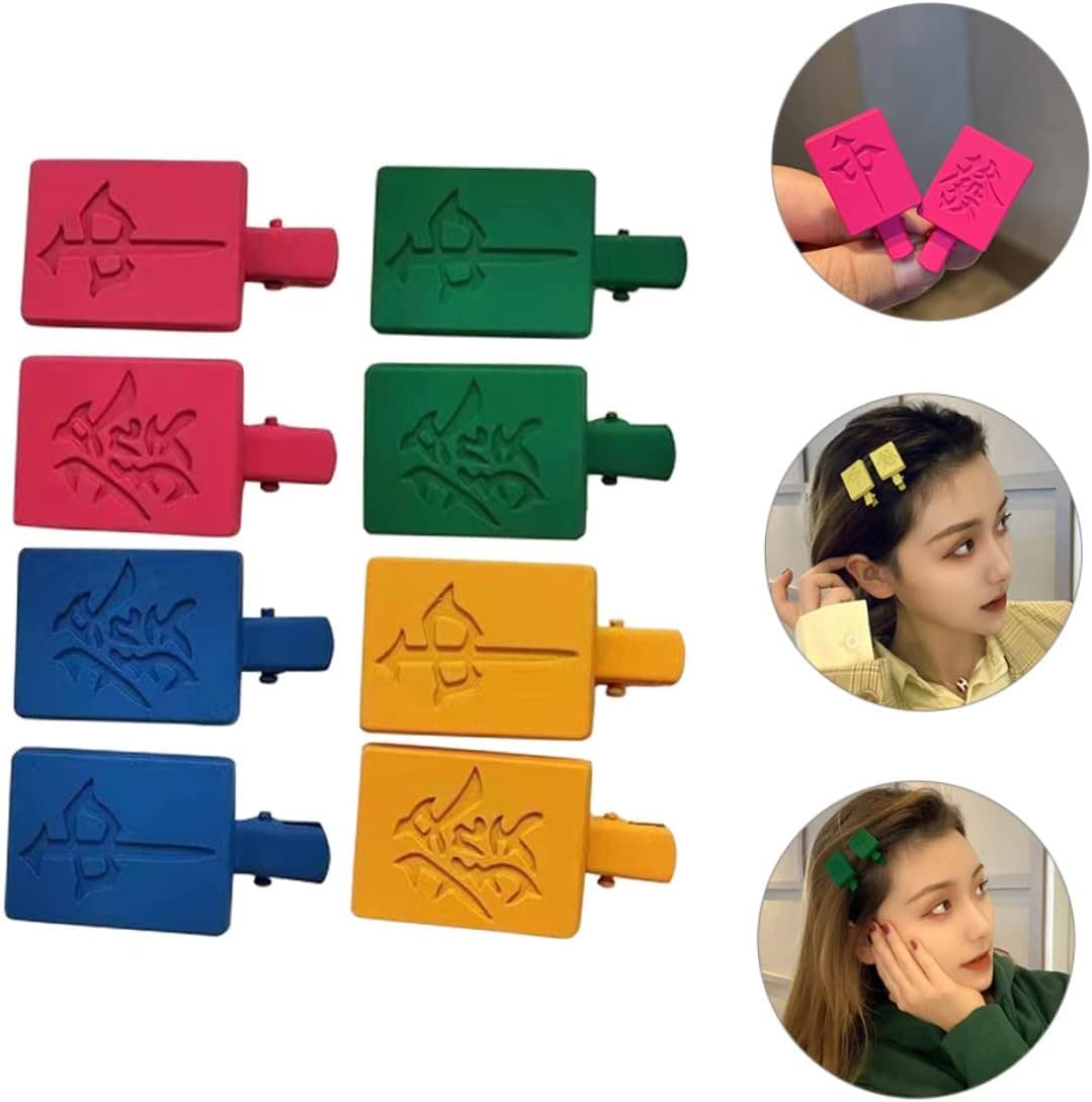 Spinki do włosów Spinki do włosów dla kobiet 16 par Mahjong Spinki do włosów dla grzywki Metalowa dziewczyna Spinki do włosów Dziewczyny Stroik Vintage Nakrycia głowy Klip z pazurem Śmieszne spinki do