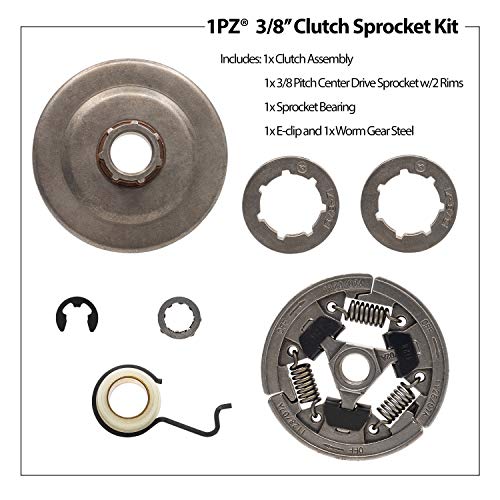 1PZ MS3-CS1 Heavy Duty 3/8 Clutch Sprocket Kit Worm Gear Bearing for Stihl MS361 044 046 MS440 MS460