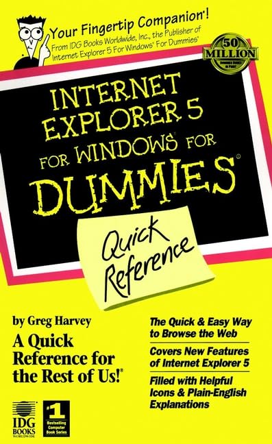 Internet Explorer 5 for Windows for Dummies: Quick Reference