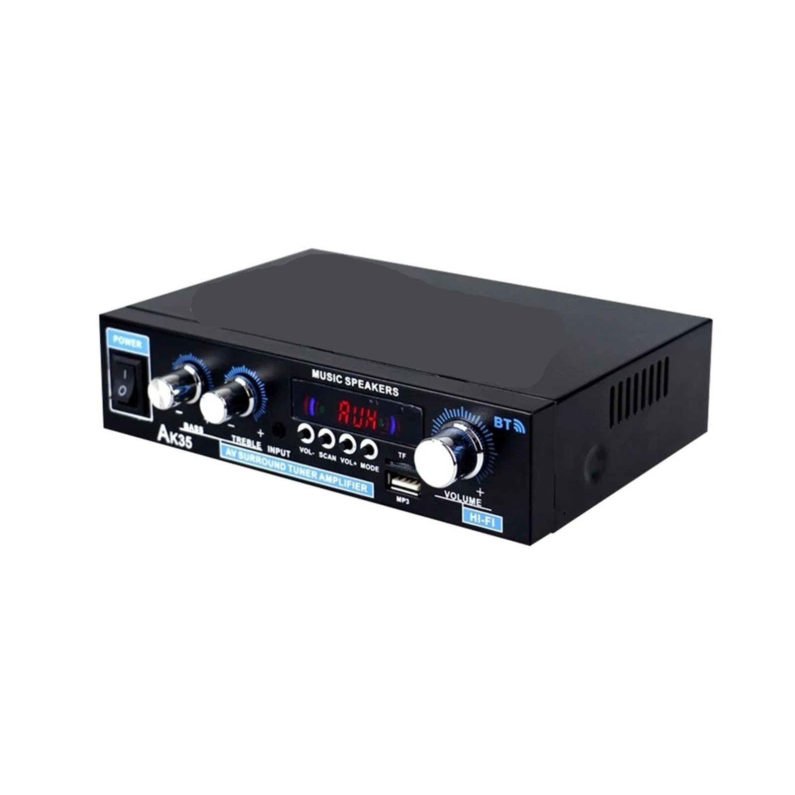 Wzmacniacz cyfrowy 800 W, 2-kanałowy Bluetooth 5.0, głośnik HiFi FM, subwoofer, wzmacniacz stereo Do kina domowego