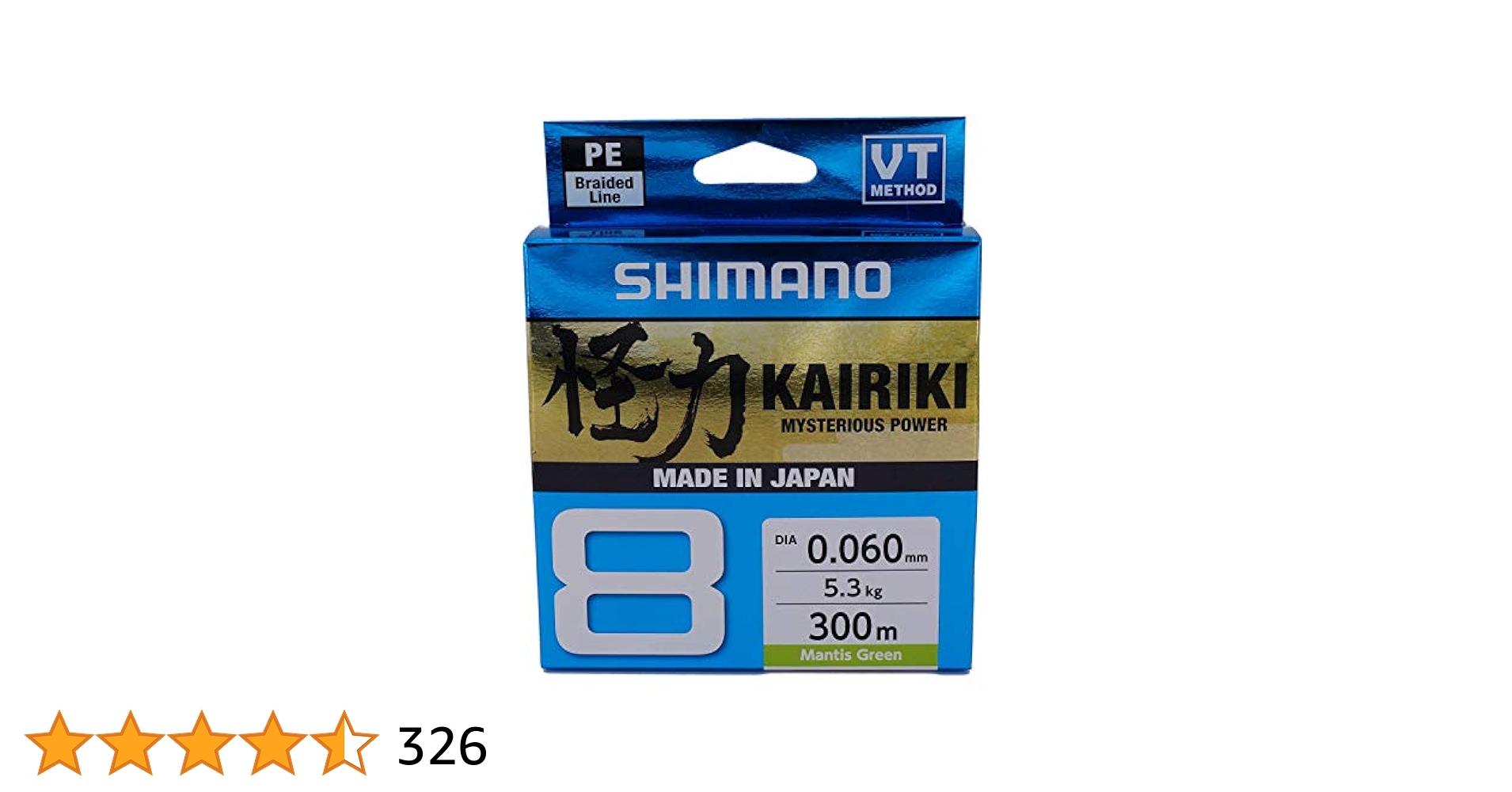 Amazon.com : SHIMANO Kairiki 8, 300 Meter, Mantis Green