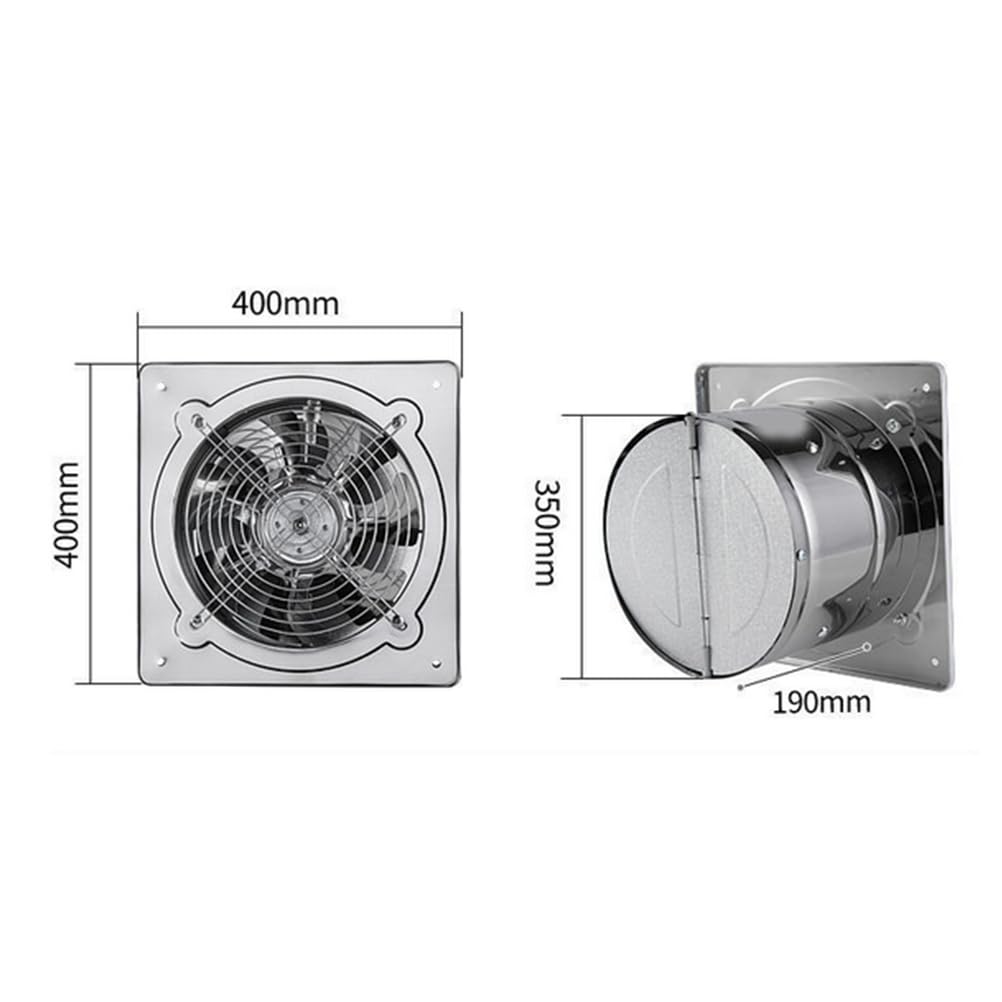 Ventilateur D'extraction De 12 Pouces, Ventilation d'air en Ligne, Extracteur d'air, Ventilateur De Cuisine, De Salle De Bain, De Mur, De Fenêtre, De Plafond, Silencieux (220V/120W)