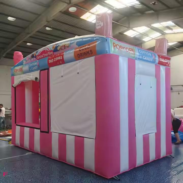 Tente gonflable pour stand de concession et carnaval avec souffleur