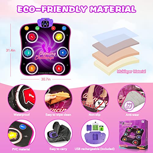 image for Brociese Dance Mat Toys for 3-12 Year Old Kids, Light Up Electronic Da