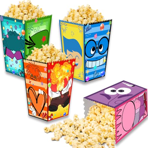Boîtes à popcorn dessin animé (lot de 24) et plateaux à biscuits pour fête