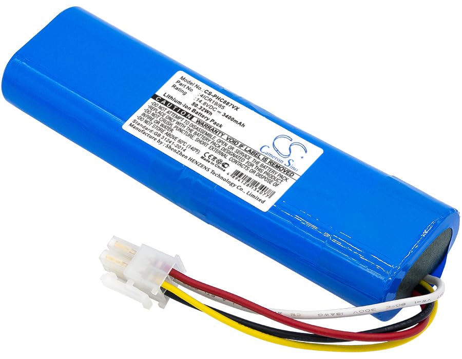 Vsdampj 3400mAh/14.8V Battery Compatible with Ph-ps FC8700, FC8705, FC8710, FC8715, FC8715/01, FC8772, FC8774, FC8774/01, FC8776, fit P/N: 3000-014-15881, 4ICR19/65, CP0111/01