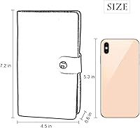 Vista 5 de boshiho Leather Credit Card Holder Business Card Case Book Style 90 Count Name ID Card Holder Book