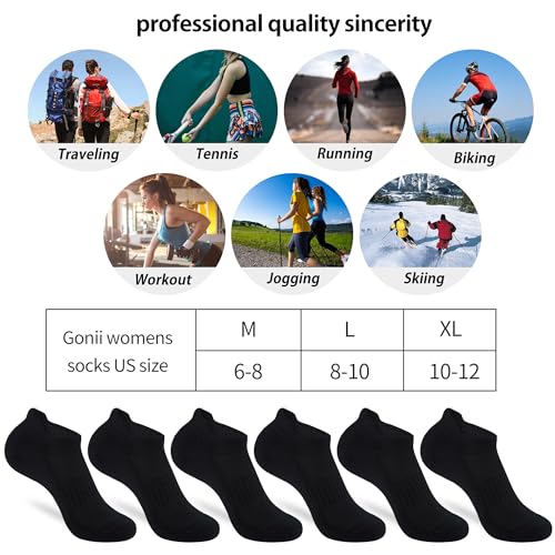 Image of ATBITER Women's Ankle Socks Cushioned Running Athletic No Show Socks-6Pairs | Ladies Low Cut Short Workout Gym Socks With Tab Non Slip for Yoga Pilates Casual Dress Flats Sneaker Shoe Size 6-8 /8-10 /10-12