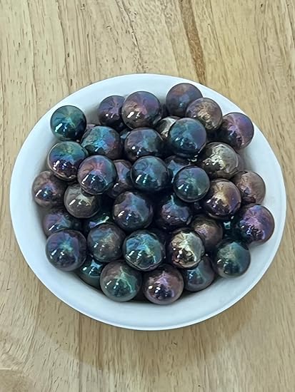 Awadh- 50 Pcs Big Size Desi Kancha Pebbles Decorative Stones for Home Decor Glass Marbles Goli Round Assorted Kancha Pebbles Decorative Stones for Glass Marbles Goli, Plying Kancha Goli - (25 mm) |-image-15