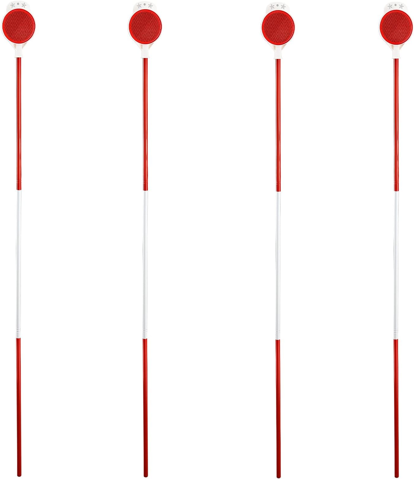 Driveway Marker Spring Loaded Stakes Silver Lawn