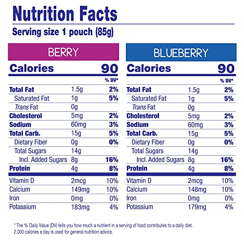 Gogo Squeez Yogurtz Variety Pack, Blueberry And Berry, 3 Oz (Pack Of 10), Kids Snacks Made From Real Yogurt And Fruit, No Fridge Needed, Gluten Free, Nut Free, Recloseable Cap, Bpa Free Pouches #TOP2