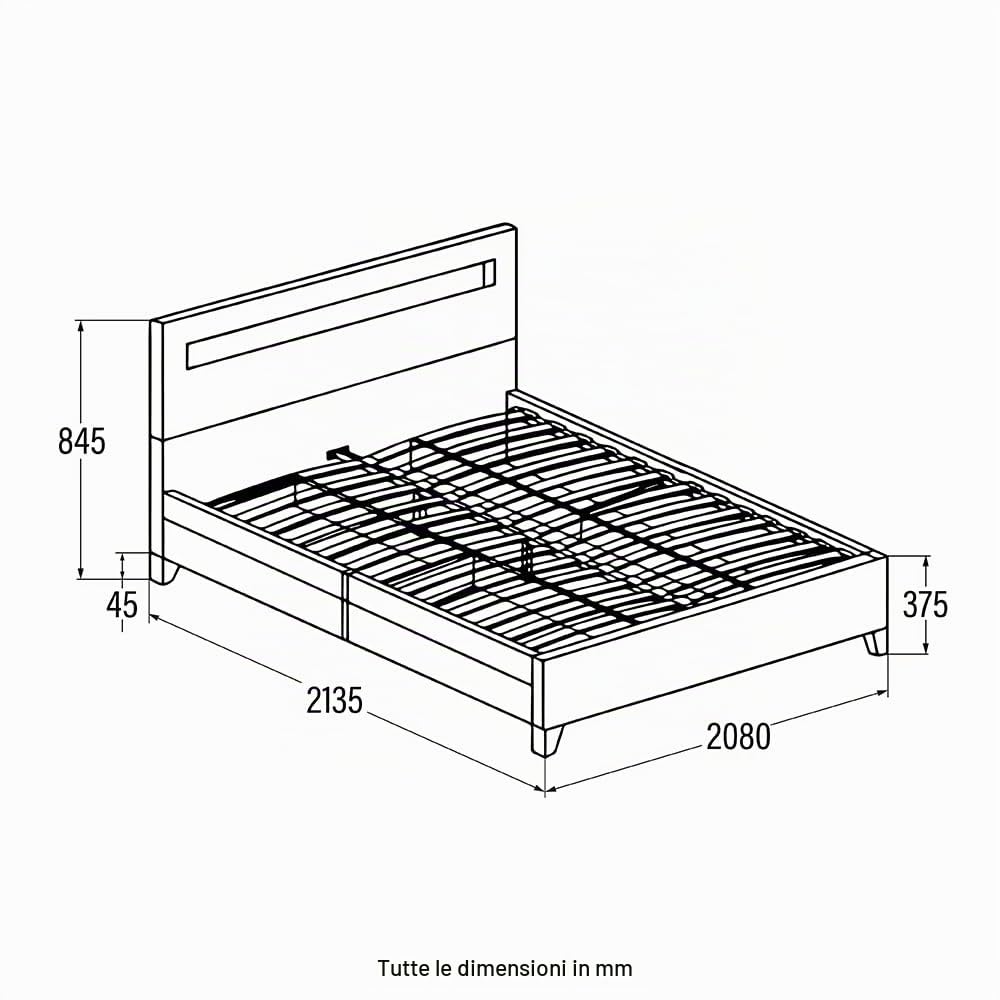 Home Deluxe - Letto LED NUBE - bianco, 200 x 200 cm - inclusa rete a doghe e cassetti I letto imbottito letto design inclusa illuminazione