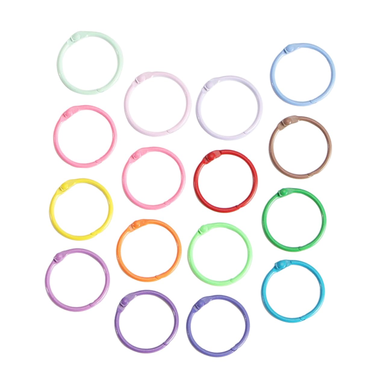 HOMSFOU 4 Set Tortale Ad Anello Di Raccoglitore Chiave Inossidabile Portachiavi Ad Anelli Divisi Keychain Staccabile Portachiavi Compatto Mini Raccoglitori Ad Anelli Metallo 60 Pezzi * 4