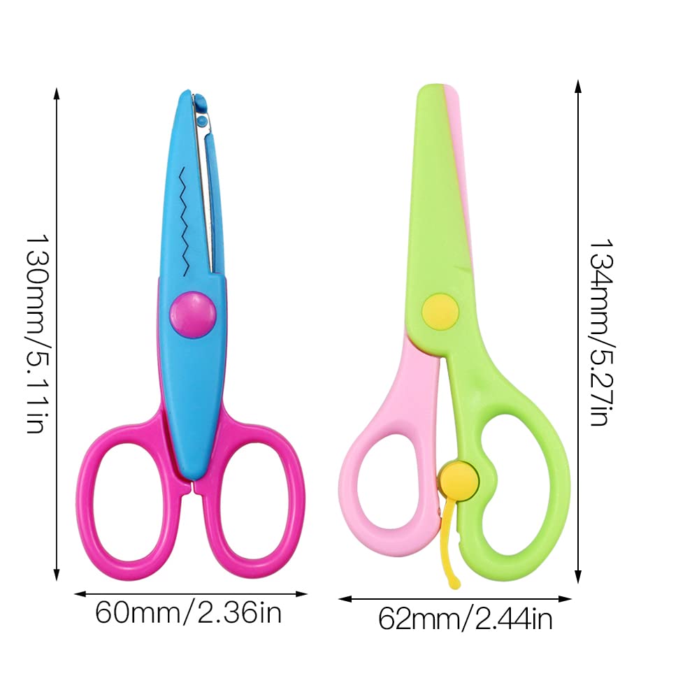 Forbici Sicurezza Bambini 7 Pezzi - Taglio Zig Zag, Onde E Forme Creative - Foto 2