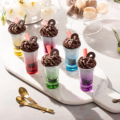 M&N Home Ombre Multicolored Shot Glass Set, 2 Oz Set Of 6 Shot Glasses, Whiskey Glasses, Tequila Shot Glasses, Cocktail Glasses, Shot Glasses For Vodka, Spirits & Liquor (Gradient Multicolored Set) #TOP2