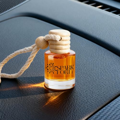 Image of Forest Woods Car Air Freshener Hanging | Car Perfume, 0.27 fl oz (8 ml) | 30-Day Luxury Glass Diffuser | Pine, Cedar & Green Herbal Layers | Long-Lasting Woodsy Scent