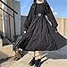 Lolita Abiti A Maniche Lunghe Giapponese Lolita Set Completo di Dirndl Gothic Vintage Dress Black Punk Costumi Cosplay Costumi Gonna Armadietta in Linea per Studente,Nero,XXL