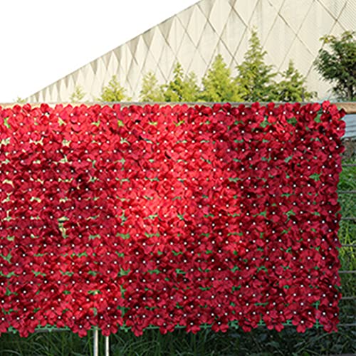 Valla de flores artificiales para cubrir paredes viejas y decorar patios exteriores 2