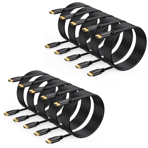 Image of 4K HDMI Cable 6FT 10-Pack, High Speed HDMI to HDMI Cable 6 Foot HDMI 2.0 Cord Supports 4K@60Hz, 2K, 1080P, HDCP 2.2, HDR, 3D, ARC & Ethernet