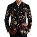 ZEFOTIM Mens Suit Jacket with Pockets One Button Formal Funny Santa Corduroy Jacket Sports Corduroy Big and Tall Mens Christmas Blazer Multicolor M