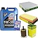 Produktbild QR-PARTS 69369059 Filter Set Inspektionspaket 5 Liter Liqui Moly Motoröl Longtime High Tech 5W-30 MANN-FILTER Innenraumfilter Luftfilter Ölfilter