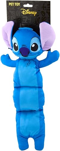 Vista 16 de Buckle-Down Juguete para perros de Disney, Lilo y Stitch Angel sonriente de cuerpo completo, juguete para mascotas, peluche
