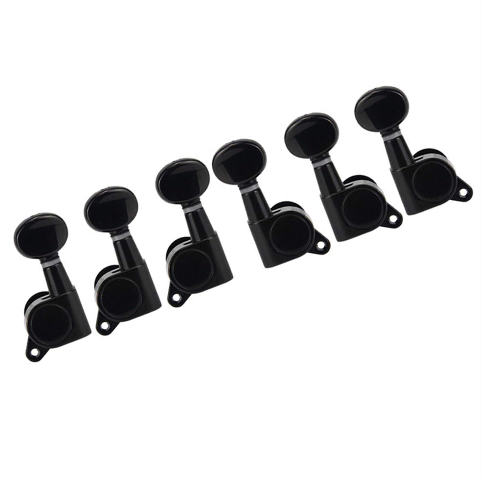 Set di traverse per chitarra elettrica con manico ovale completamente chiuso 3L3R, set di 6 parti di ricambio per strumenti Piroli Per Accordatura Per Chitarra (Color : Black)