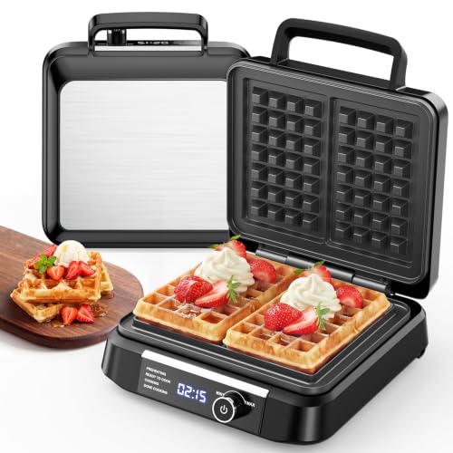 Waffle-Maker-8-Browning-Levels-Smart-LED-Digital-Timer-Audible-Ready-Beep Waffle Maker, 8 Browning Levels Smart LED Digital Timer, Audible Ready Beep - Image 1