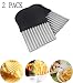 Produktbild Zibnwee 2 PCS Pommes Wellenmesser, Edelstahl Kartoffelschneider, Pommesschneider Pommes Frites Schneider Kartoffel Wellenschneider, Obst Gemüse Salat Schneider Werkzeug
