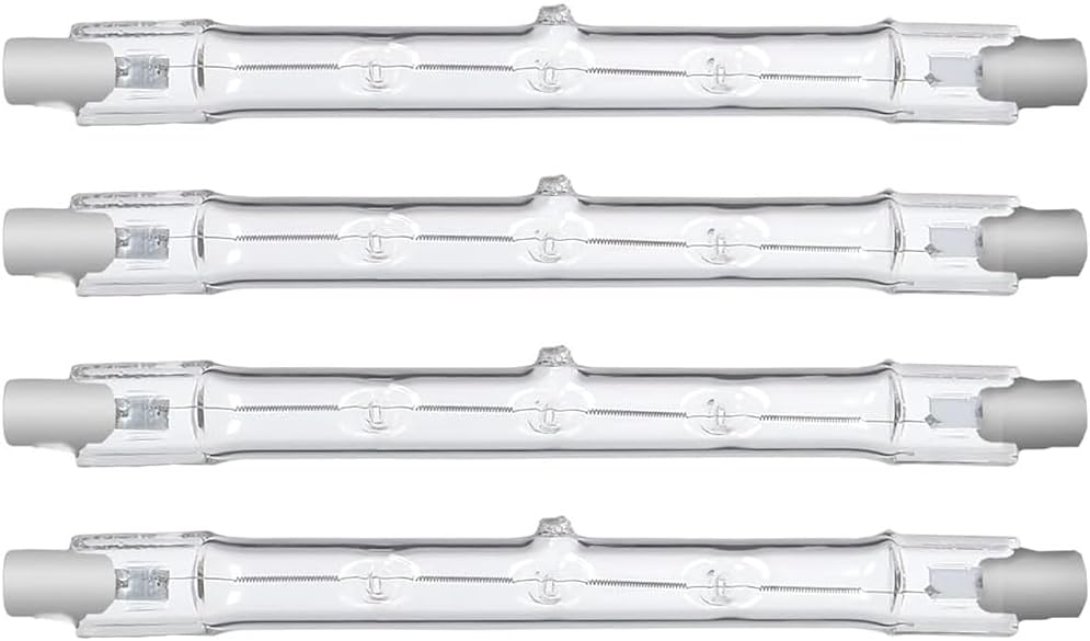 Generic J118-200W J Type Clear Double Ended T3 Quartz Halogen Lamp 200W 120V 118MM 4-11/16"" (Pack of 4), Q200T3/L