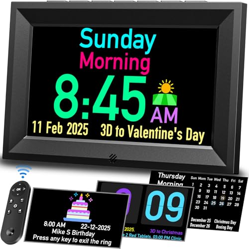 GOLOZA 7'' Digital Calendar Clock