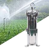 HinLIaDa #4 Bag Filter Housing, 304 Stainless Steel 150PSI Industrial Sock Filter 10t/h High Pressure Filtration System Solid-Liquid Separation Tool for Water Treatment Ink Oil Beverage
