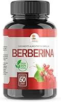 Berberina 500mg, Suplemento Alimentar Natural, 60 Cápsulas, Suporte Metabólico, Sem Glúten