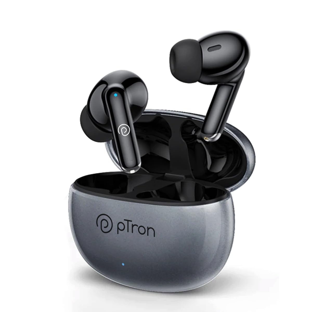 pTron Bassbuds Eon in-Ear TWS Earbuds with HD Mic, AI-ENC Calls, Deep Bass, Bluetooth v5.3 Wireless Headphone, 30H Playtime, Quick Pairing, Type-C Fast Charge, IPX4 Water Resistant (Steel Grey/Black) (B0D7QCZMYB) Amazon Price History, Amazon Price Tracker