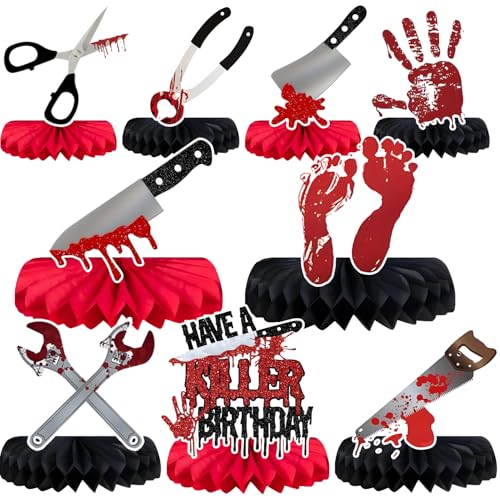 9PCS Have a Killer Birthday Party Decoration, Halloween Horr