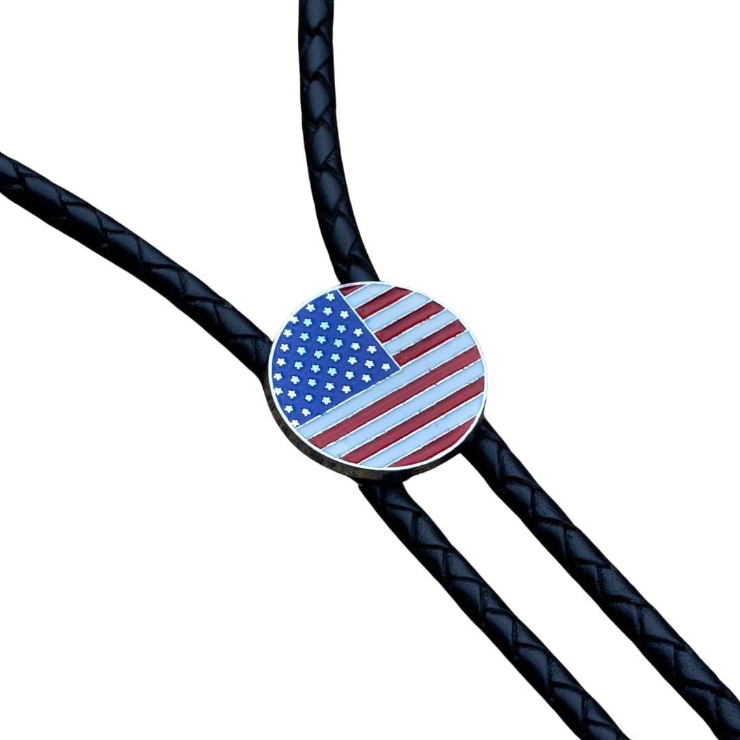 USA American Flag Patriotic Bolo Tie