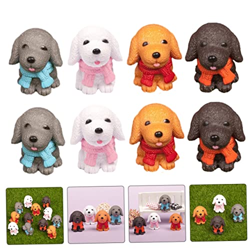 ibasenice 40 Pçs De Adornos De Plástico Resina Vegetal Cães Minúsculos Cachorrinhos Cachecol Toppers
