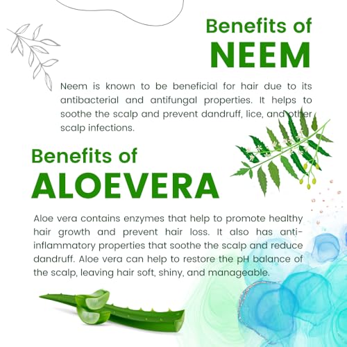 Image of KHADI Hair Fortifying Shampoo with Neem, Aloe Vera, Amla, and Bhringraj | Natural Anti Hair Fall & Scalp Nourishment Formula | 420 ML (Pack of 2)