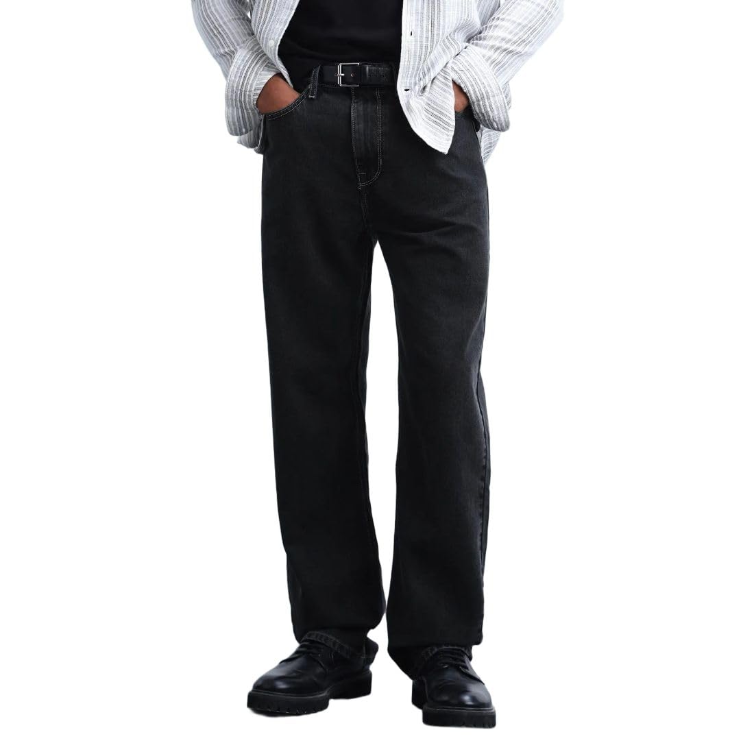 flying machine Men's Loose Fit Jeans| Solid | Mid Rise | Stretchable | Jeans for Man-picture-14