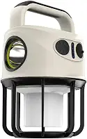 2 em 1 Lampião Luminária Led e Lanterna de Mão Recarregável USB Bateria Camping Aventura Manutenção
