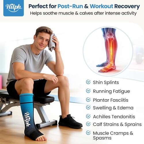 Image of Hilph Full Calf & Foot Ice Pack Wrap, Extended Leg to Foot Ice Cold Sock