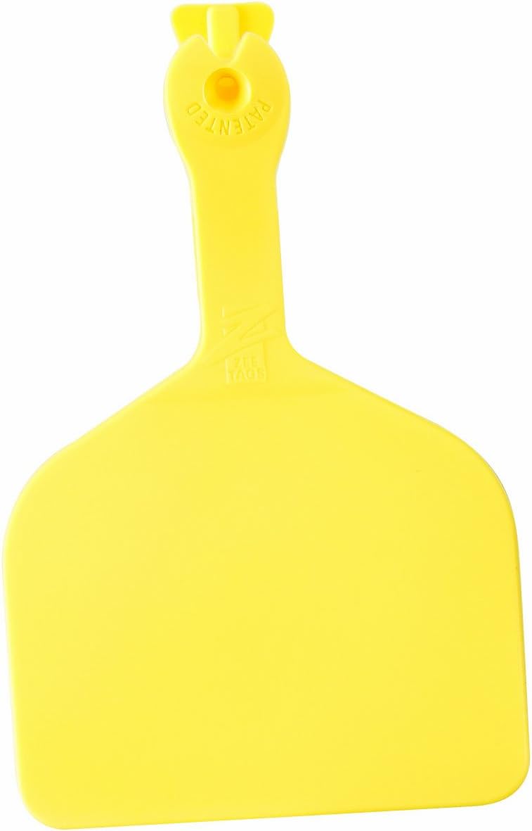 Z Tags1000 Count 1-Piece Blank Feedlot Tags, Yellow