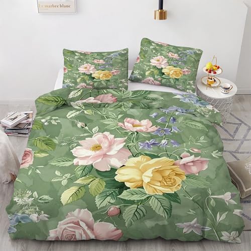Housse de couette 200x200 rose zippée contre les plis du lit - 2