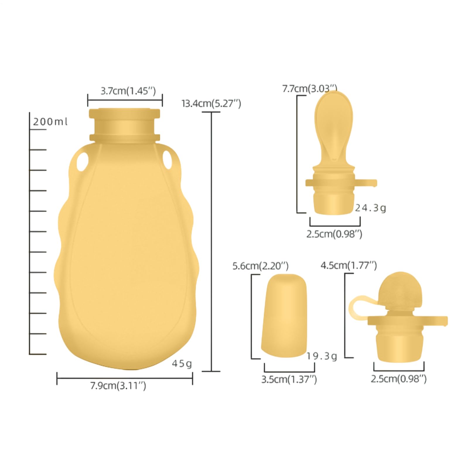 Sacchetti Riutilizzabili Conservazione Latte Materno 200ml Silicone Antigoccia Contenitori Latte