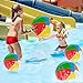 [ 22''+17''+14'' ] 12 Pack Rainbow Beach Balls Bulk, Inflatable Swimming Pool Toys Beach Ball for Kids Birthday Party Favors Outdoor Summer Games Hawaiian Tropical Luau Themed Pool Party Decorations