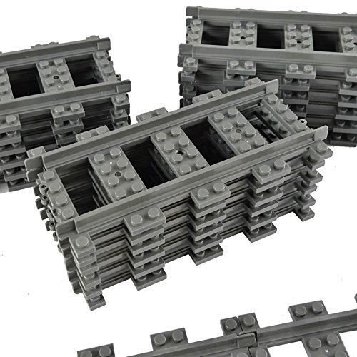 City Train Track Set Straight Tracks Road Building Toy Compatible With Major Brands (18Pcs Straight ) #TOP1