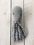 patron pulpo amigurumi ganchillo  PULPO SONAJERO GANCHILLO CROCHET AMIGURUMI PARA RECIÉN NACIDOS GRIS
