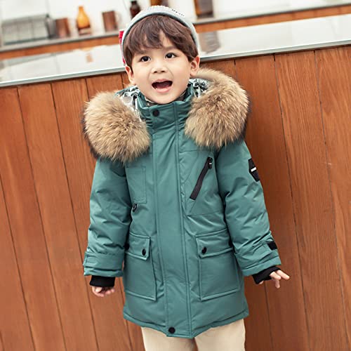 Girls Boys Fashion Down Coat with Furry Hood Children Winter Hooded Jacket Warm Coats Outerwear Warm Kids Clothes4