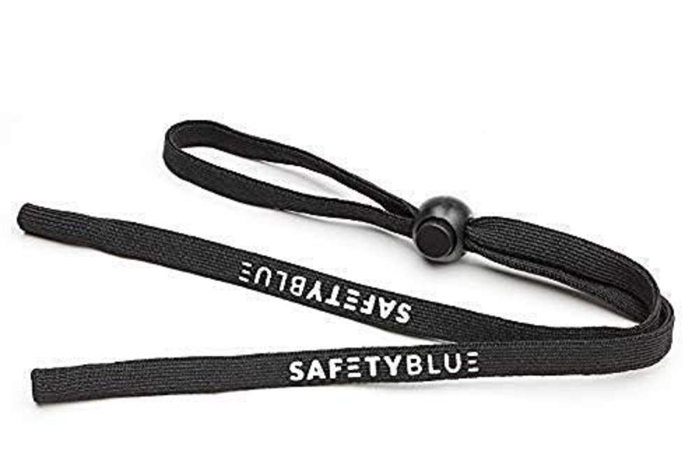 SafetyBlue™ Glasses Sunglass Strap - 2-Pack - Eyewear Retainer String - Durable And Stylish Lanyard Neck Cord Holder For Your Eye Glasses - Universal Fit - Perfect For Sports Or Safety, Black, One Size